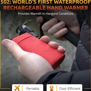 Rechargeable Hand Warmer - POWERPAW IP67 Rated Waterproof Portable Hand Warmers